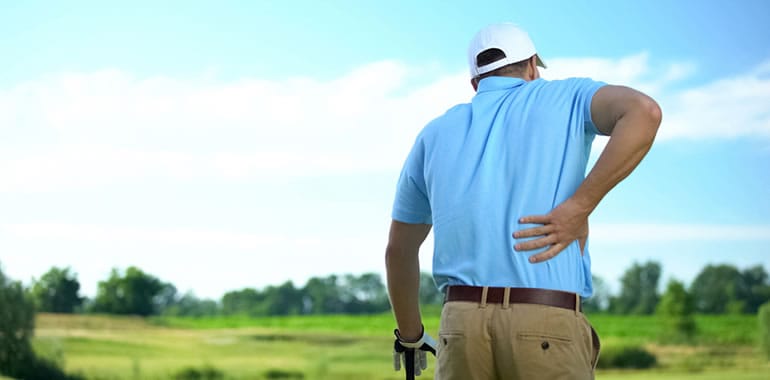 Golfer With Back Pain